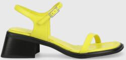 Vagabond Shoemakers sandale de piele INES femei, culoarea verde, cu toc drept PPYX-OBD0FU_71X