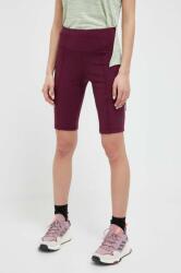 4F pantaloni scurti sport femei, culoarea violet, neted, high waist PPYX-SZD0TT_44X