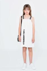 Karl Lagerfeld rochie fete culoarea alb, mini, oversize PPYX-SUG0EO_00X