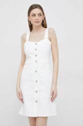 GAP rochie jeans culoarea alb, mini, drept PPYX-SUD216_00X