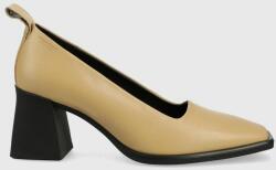 Vagabond Shoemakers pantofi de piele Hedda culoarea bej, cu toc drept PPYY-OBD0GD_12X