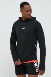 Adidas hanorac de jogging X-City culoarea negru, cu glugă, neted PPYX-BLM0R5_99X