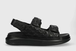 Karl Lagerfeld sandale de piele KAPRI MENS barbati, culoarea negru, KL52503 PPYX-OBM13C_99X