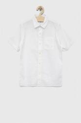 Gap cămașă de in pentru copii culoarea alb PPYX-KDB03W_00X
