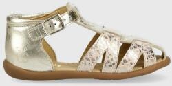 Pom D'api sandale din piele pentru copii culoarea auriu PPYX-OBG16S_10Y