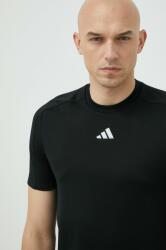 adidas Performance tricou de antrenament Workout Entry culoarea negru, neted PPYX-TSM088_99X