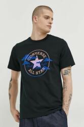 Converse tricou din bumbac culoarea negru, cu imprimeu PPYX-TSU01F_99X