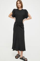 Victoria Beckham rochie culoarea negru, maxi, mulata PPYX-SUD1JS_99X