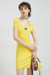 Tommy Hilfiger rochie culoarea galben, mini, drept PPYX-SUD1R5_11X