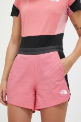 The North Face pantaloni scurți outdoor Atlethic Outdoor culoarea roz, modelator, medium waist PPYX-SZD08C_42X