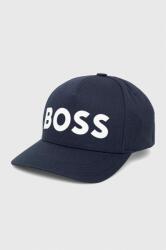 Boss șapcă de baseball din bumbac culoarea albastru marin, neted PPYX-CAM07C_59X