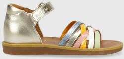 Pom D'api sandale din piele pentru copii culoarea auriu PPYX-OBG17O_10Y