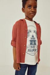 Zippy camasa de bumbac pentru copii culoarea maro PPYX-KDB04C_88X