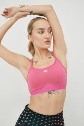 adidas Performance sutien yoga Aeroreact culoarea roz, neted PPYX-BID0F0_42X
