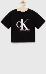 Calvin Klein tricou de bumbac pentru copii culoarea negru PPYX-TSG0CR_99X