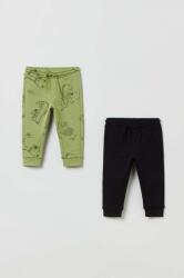OVS pantaloni de trening din bumbac pentru copii culoarea verde, modelator PPYX-SPB01G_77X