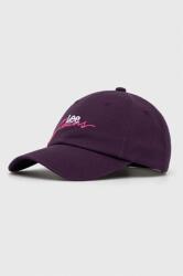 Lee șapcă de baseball din bumbac culoarea violet, cu imprimeu PPYX-CAD07G_49X