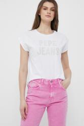 Pepe Jeans tricou din bumbac culoarea alb PPYX-TSD0OE_00X