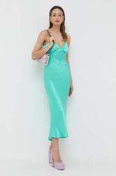 Bardot rochie culoarea verde, maxi, drept PPYX-SUD1L0_77B