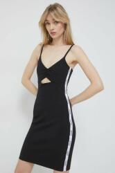 HUGO BOSS rochie din bumbac culoarea negru, mini, mulata PPYX-SUD1ED_99X