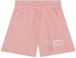 Kenzo kids pantaloni scurți din bumbac pentru copii culoarea roz, cu imprimeu, talie reglabila PPYX-SZG07T_30X