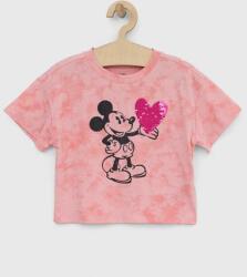 GAP tricou de bumbac pentru copii x Myszka Miki culoarea roz PPYX-TSG0DZ_30X