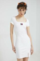 Tommy Hilfiger rochie culoarea alb, mini, drept PPYX-SUD1R5_00X