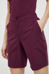 4F pantaloni scurți outdoor culoarea violet, neted, medium waist PPYX-SZD0W3_44X