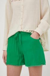 Answear Lab pantaloni scurti femei, culoarea verde, neted, high waist BBYX-SZD008_77X