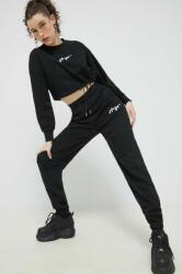 Hugo pantaloni de trening din bumbac culoarea negru, cu imprimeu PPYX-SPD0LK_99X