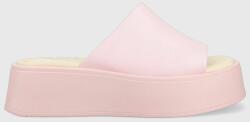 Vagabond Shoemakers slapi de piele COURTNEY femei, culoarea roz, cu platforma, 5334.601. 45 PPYX-KLD01K_03X