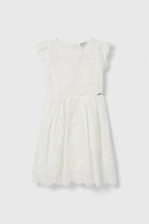 Birba&Trybeyond rochie din bumbac pentru copii culoarea alb, mini, evazati PPYX-SUG0AB_00X