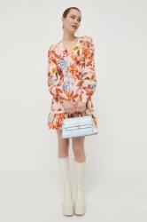 GUESS rochie din amestec de in culoarea portocaliu, mini, evazată PPYX-SUD0G2_22A (W3GK34.WFCY0)