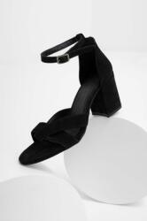 Answear Lab sandale din piele intoarsa culoarea negru BPYX-OBD037_99X