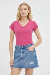 G-Star Raw tricou din bumbac femei, culoarea roz 9BYY-TSD03E_43X