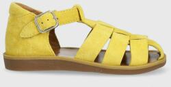 Pom D'api sandale din piele intoarsa pentru copii culoarea galben PPYX-OBK103_11X