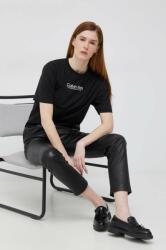 Calvin Klein tricou din bumbac culoarea negru PPYX-TSD00D_99X