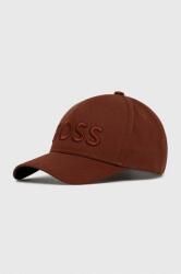 Boss șapcă de baseball din bumbac culoarea maro, cu imprimeu PPYX-CAM01K_88X