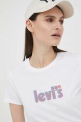 Levi's tricou din bumbac culoarea alb PPYX-TSD159_00X