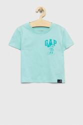GAP tricou de bumbac pentru copii x Disney culoarea turcoaz PPYX-TSG0DT_65X