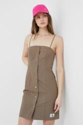 Calvin Klein rochie culoarea maro, mini, drept PPYX-SUD16W_84X