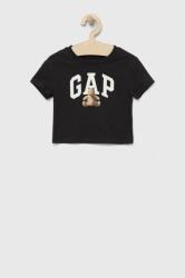 GAP tricou de bumbac pentru copii culoarea negru PPYX-BIG06D_99X