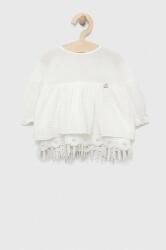 Jamiks rochie din bumbac pentru bebeluși culoarea alb, mini, evazati PPYX-SUG042_00X