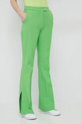 Tommy Hilfiger pantaloni femei, culoarea verde, evazati, high waist PPYX-SPD0PE_77X