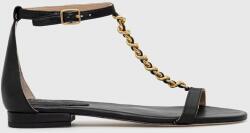 Lauren Ralph Lauren sandale de piele 802891389005 femei, culoarea negru, 802891389005 PPYX-OBD1AJ_99X