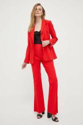 Tommy Hilfiger pantaloni femei, culoarea rosu, evazati, high waist PPYX-SPD0PE_33X