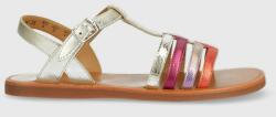 Pom D'api sandale din piele pentru copii culoarea argintiu PPYX-OBG19P_09Y