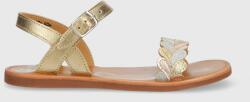 Pom D'api sandale din piele pentru copii culoarea auriu PPYX-OBG18W_10Y