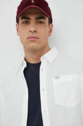 Pepe Jeans camasa din bumbac Fabio barbati, culoarea alb, cu guler button-down, regular PPYX-KDM09K_00X
