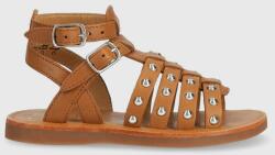 Pom D'api sandale din piele pentru copii culoarea maro PPYX-OBG1B6_82X